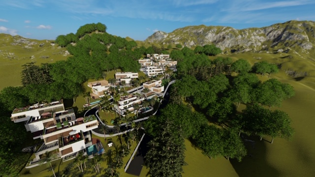 Konzeptzeichnung einer möglichen Anfertigung der Villen -Grundstück kaufen Kroatien.
