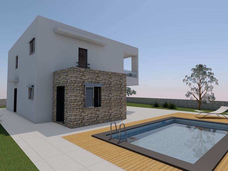 Baugrundstück mit Projekt für eine Villa mit Pool zum Verkauf - Panorama Scouting.
