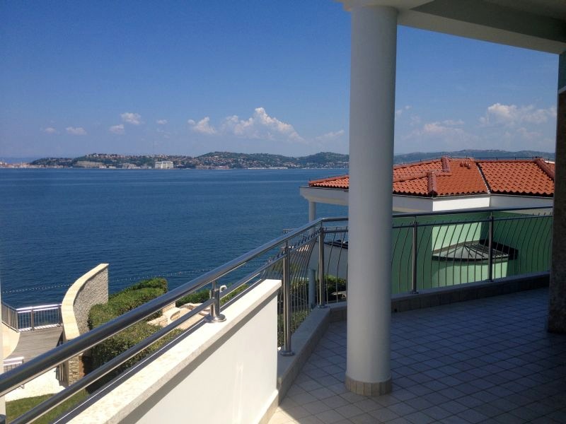 Ausblick aufs Meer vom Balkon der Villa bei Umag