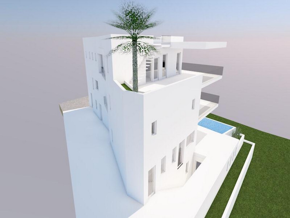 Luxuriöse Neubau-Villa bei Split - Konzeptzeichnung der Villa H1605 in Kroatien.