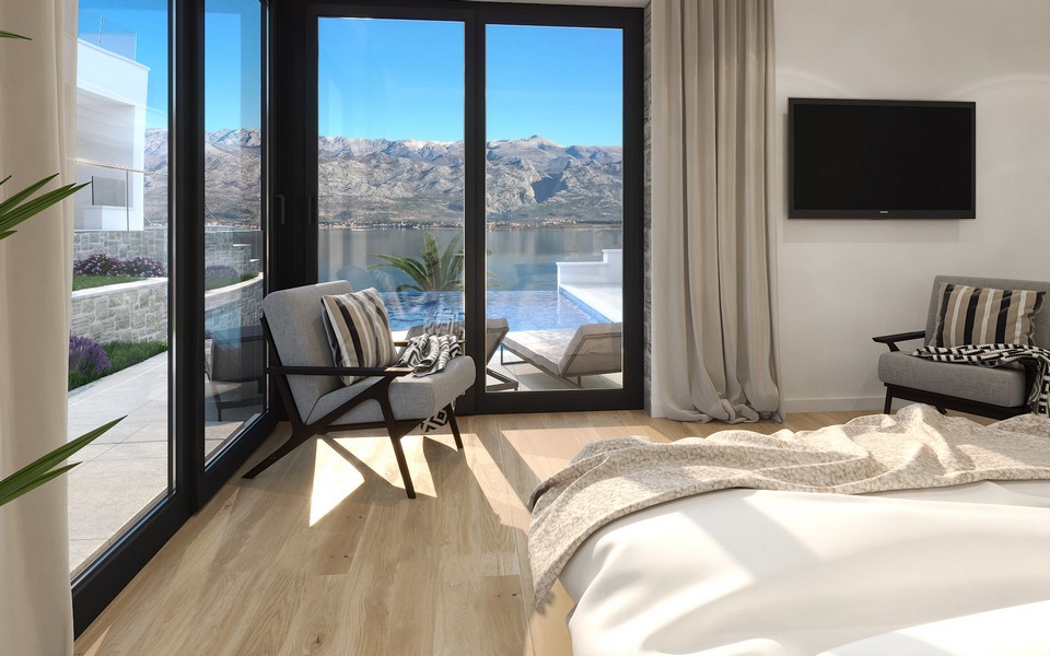 Auf diesem Bild sieht man das attraktive und komfortable Schlafzimmer der Immobilie H2319, die in Zadar zum Verkauf steht.