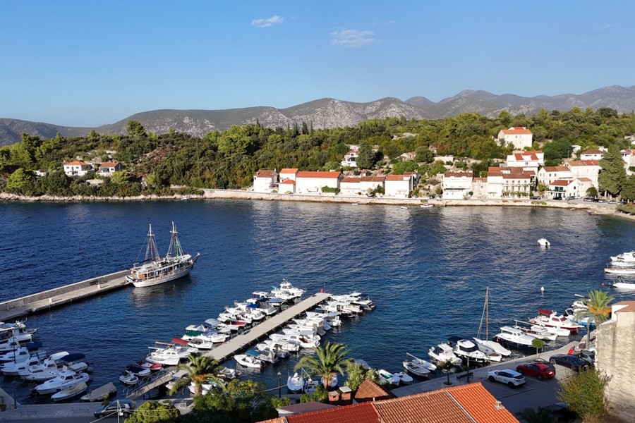 Steinhaus mit Meerblick auf der Insel Korcula