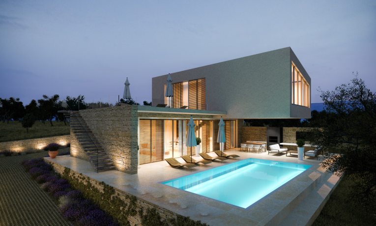 Luxuriöse Villa zum Verkauf auf der Insel Krk im Norden Kroatiens.