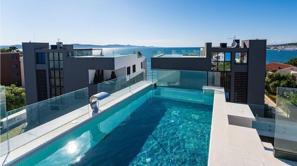 Luxusimmobilien Kroatien - Penthouse mit Pool auf der Dachterrasse in Kroatien zum Kauf.
