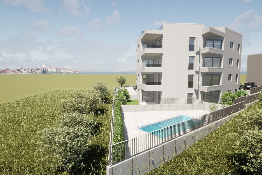 Neues Wohnhaus mit Meerblick auf der Insel Ciovo, Dalmatien