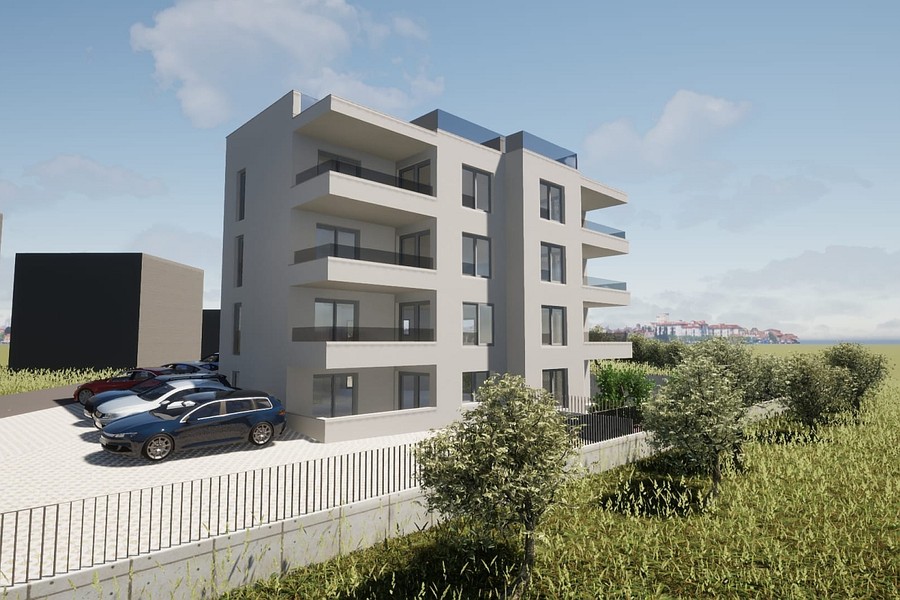 Apartment mit Meerblick in einem Neubau auf Ciovo