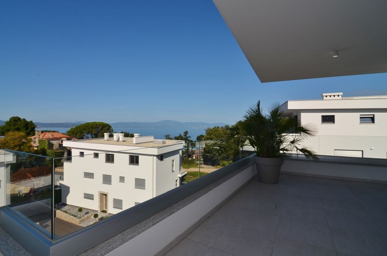 Meerblick von der Terrasse der Wohnung A792 in Kroatien.